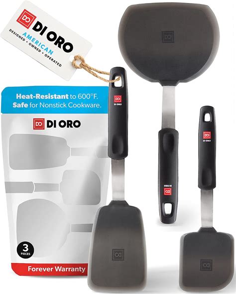 spatula turner|DI ORO Silicone Turner Spatula Set .
